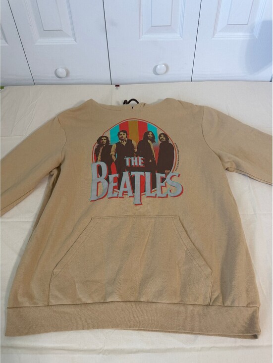 The Beatles Other - The Beatles Beige Hoodie Sweatshirt Size Large 60% Cotton 40% Polyester